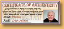 Dale Duby - Certificate of Authenticity